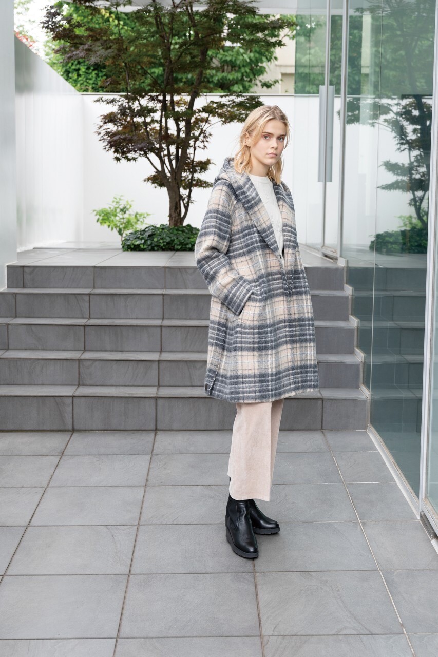 フェイクファー襟付きニットコート - ブラック | ZARA Japan / 日本