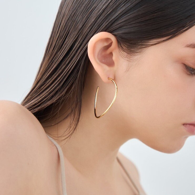 ete bijoux シグナルフープピアス