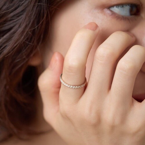 ete bijoux K18 トーンファビュラスリング