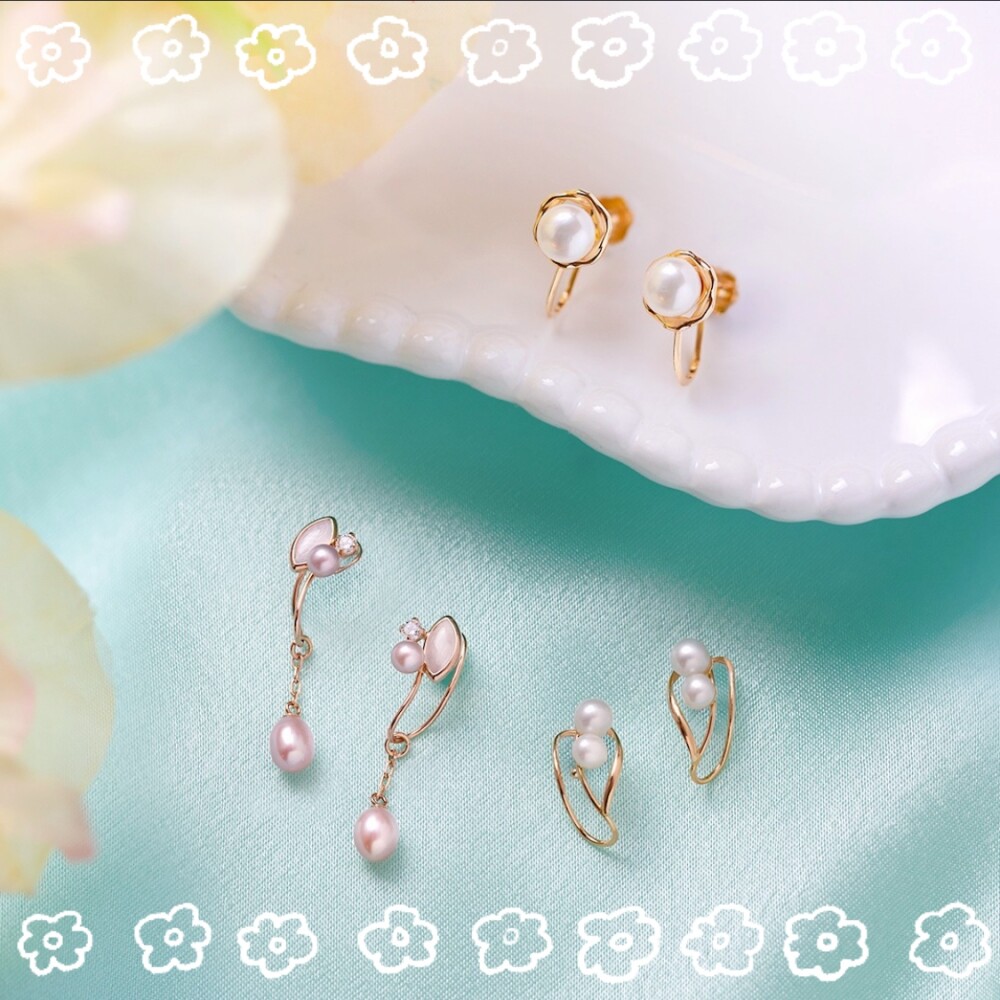 New！贈り物にもおすすめ♪パールデザインイヤリング♪