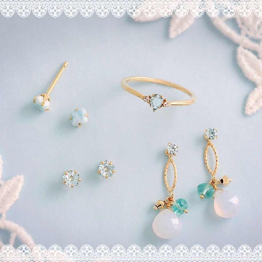 爽やかな印象を楽しめる♡ブルーのジュエリー