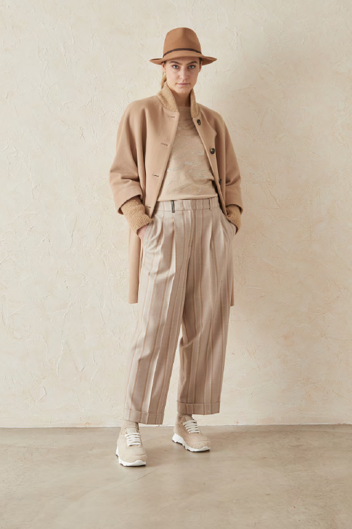 PESERICO　マフ付ロングスリーブコート