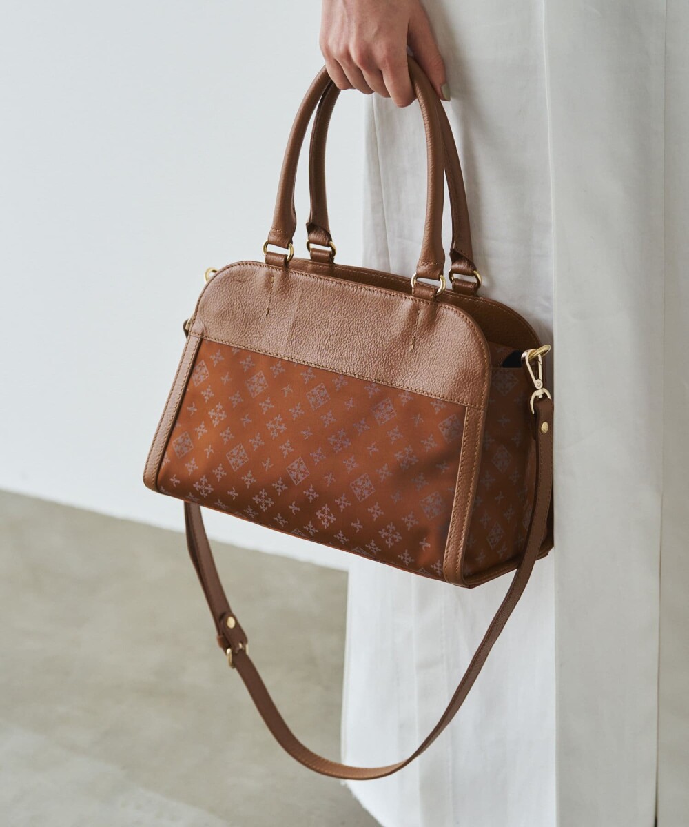 500mlペットボトル対応］レザー2wayミニボストンバッグ | russet