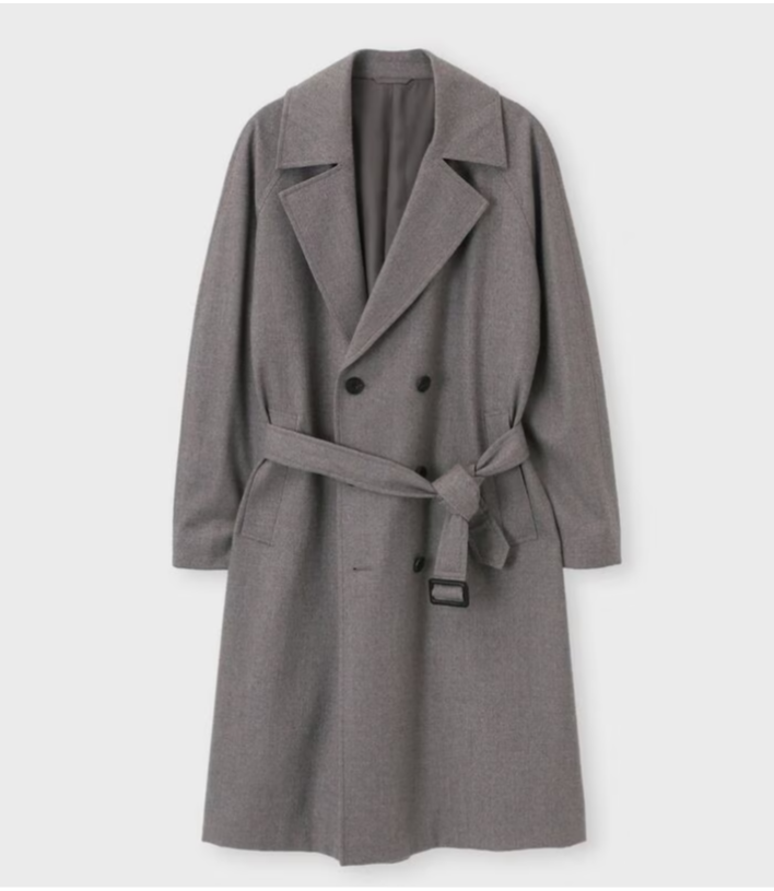 WOOL FLANNEL COAT / CREUSE