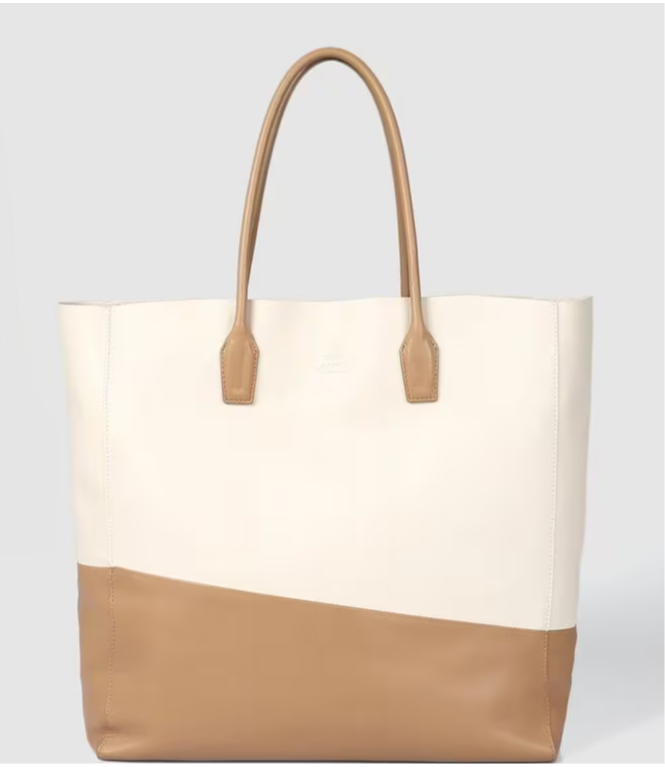 LIGHTNESS＆SOFTNESSBI-COLOR LEATHER TOTE 