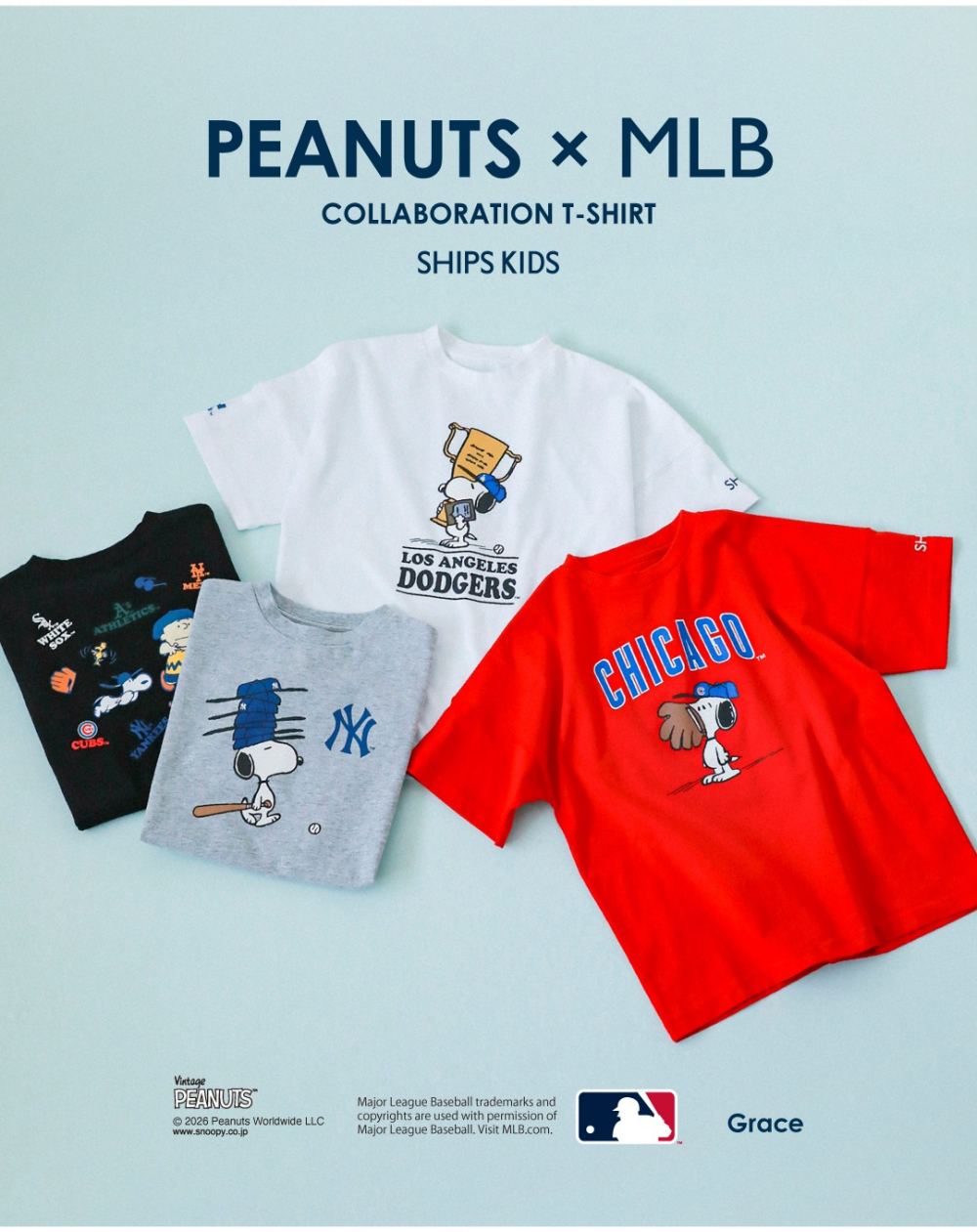 SHIPS KIDS   PEANUTS×MLB Tシャツ