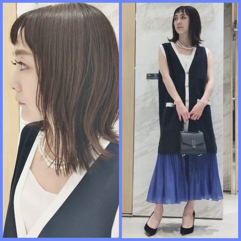 クールで爽やかな大人ジレコーデ💙