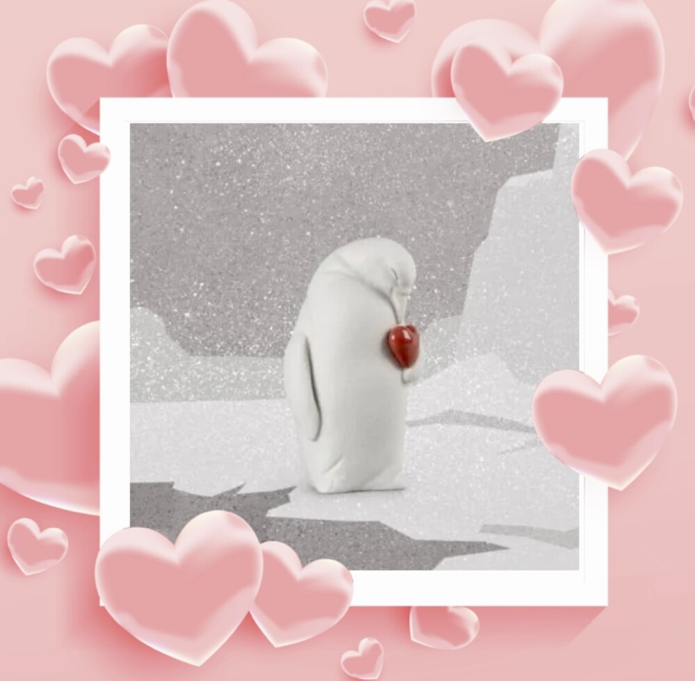 【リヤドロ】バレンタインギフトに！！コルビー(庇護の愛/ペンギン) 