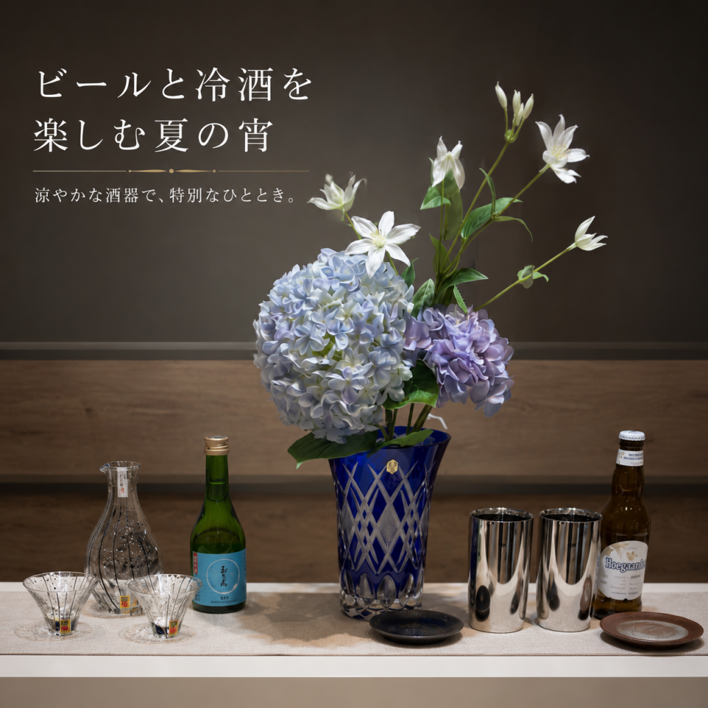 ビールと冷酒を楽しむ夏の宵