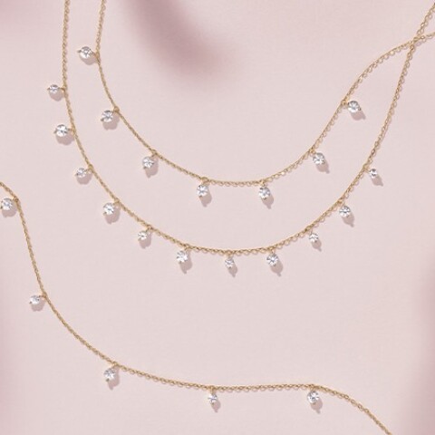 K10 ネックレス DEW DROPS スタージュエリー DEW DROPS LONG NECKLACE(2JN1098)K10 ネックレス｜スタージュエリー