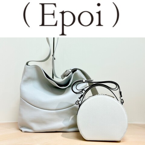 Epoiホワイトショルダーバッグ 美品 Epoi エポイ シキ 2Way ボックス