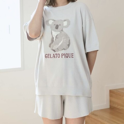 【新品未使用】ジェラートピケ　コアラ　長袖Tシャツ&総柄ロングパンツ gelato pique】新作！コアラシリーズ | ジェラートピケ | 大丸神戸店