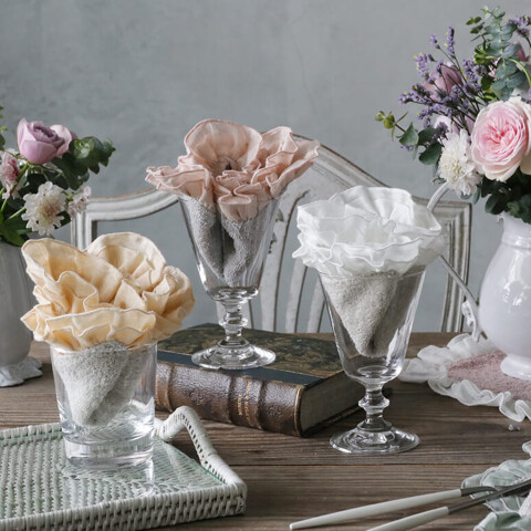 1990年代アメリカンカントリーファームお玉置き＆薔薇フリルコットンレースタオル お気に入りの1枚に。イタリアBorgoのタオルのご紹介 | サラグレース