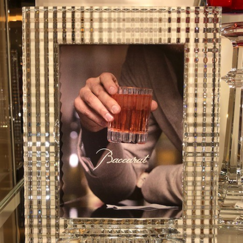バカラ 美品 アビス フォトフレーム 写真立て クリスタルガラス スタンド