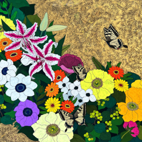 【美品・未使用品】大西敦子 「心が弾むような」油彩・アクリル3号 美品・未使用品】大西敦子 「心が弾むような」油彩・アクリル3号 美品