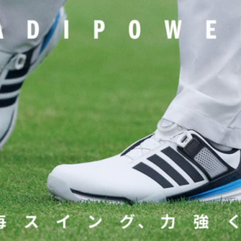 新品26.5cmアディダスゴルフ 白ゴルフシューズ POWERFADE BOA アディ