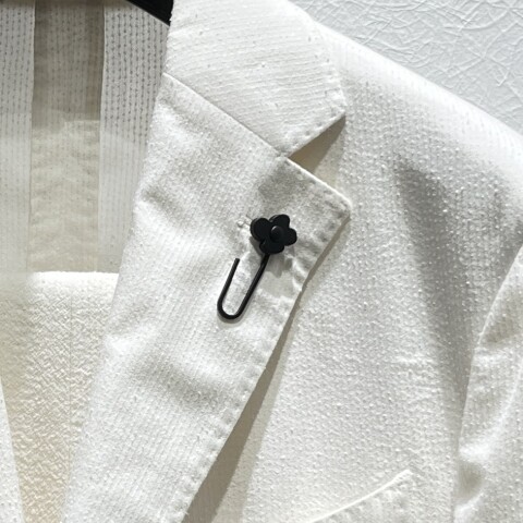 LARDINI》コットンレーヨンシアサッカーストライプスーツ