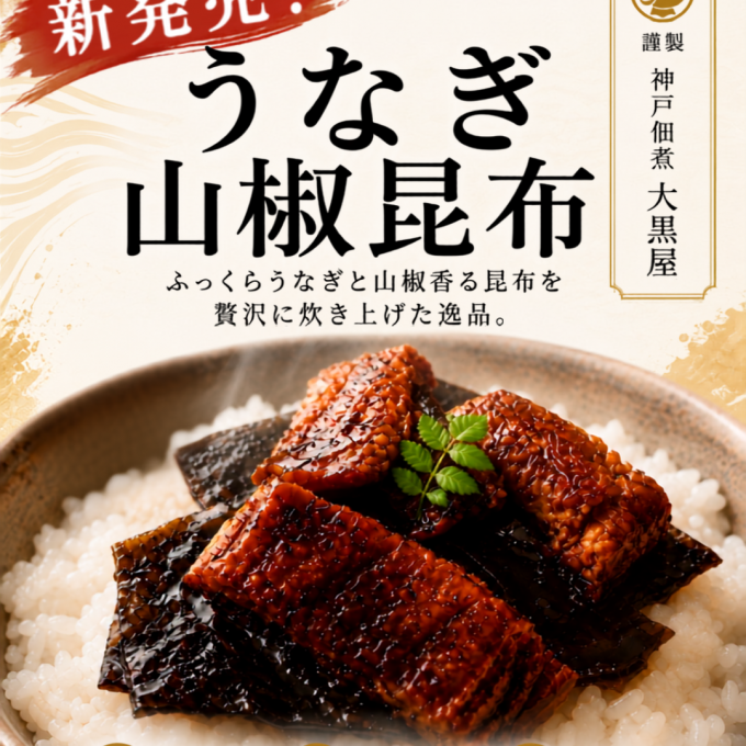 ＜大黒屋＞から新発売✨「うなぎ山椒昆布」
