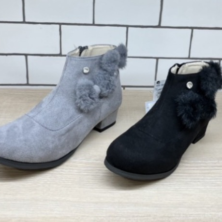 ［ポプキンス］ふわふわリボン付きブーティ💚