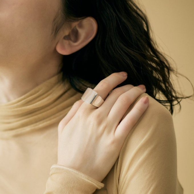 ete bijoux バンデッドアゲートリング