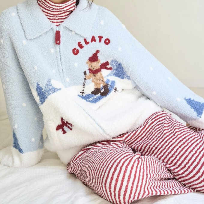 【gelato pique】🎄ホリデーアイテム🎄スキーベアシリーズ