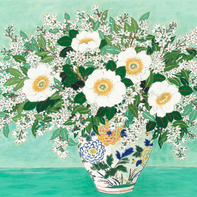 青木乃里子水墨岩彩画展