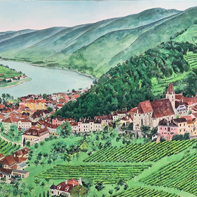 岡田 眞治 日本画展 「欧景旅情」