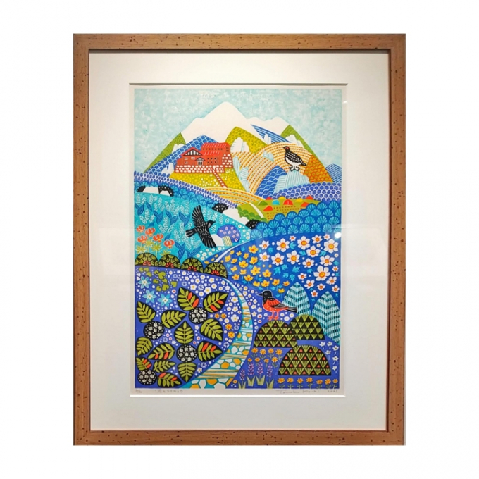 温かな色彩で表現された久木朋子木版画展