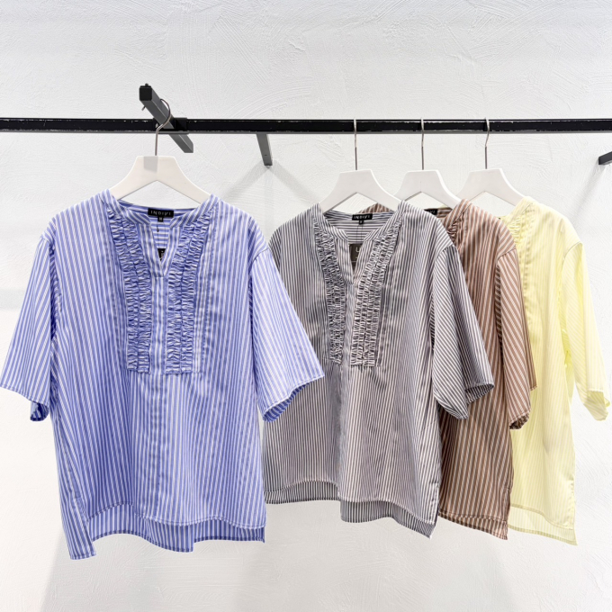 -NEWカラー登場✨大人気‼️フリルピンタックブラウス-