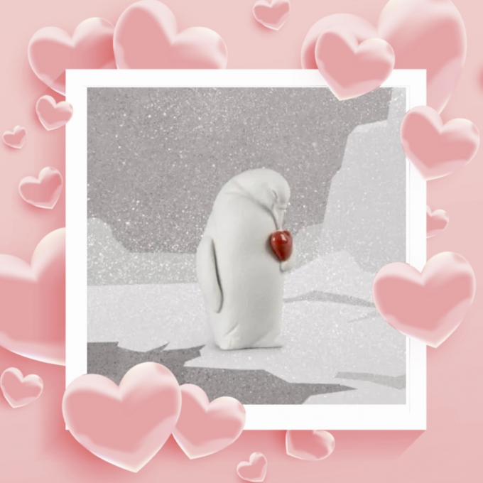 【リヤドロ】バレンタインギフトに！！コルビー(庇護の愛/ペンギン) 