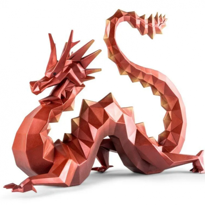 【リヤドロ】Origami ドラゴン (Red) 70周年記念モデル =Limited Edition=