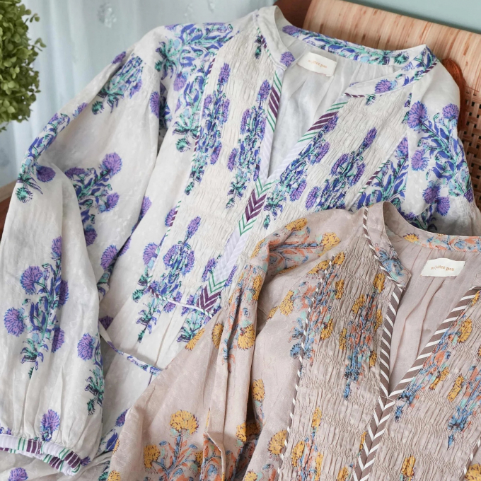 大人気Marigold Print Shirring Dress新色登場🌼