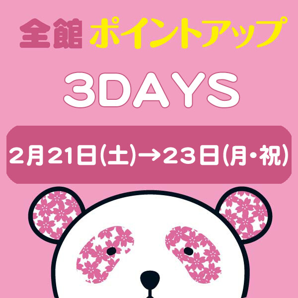 全館ポイントアップ3DAYS