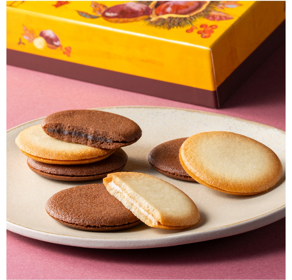 【💖新発売！！🌟☝️秋の味覚といえば…🌰！？💕🍫】🐿可愛い秋♪🦌モンブランラングドシャクッキー アソートメント