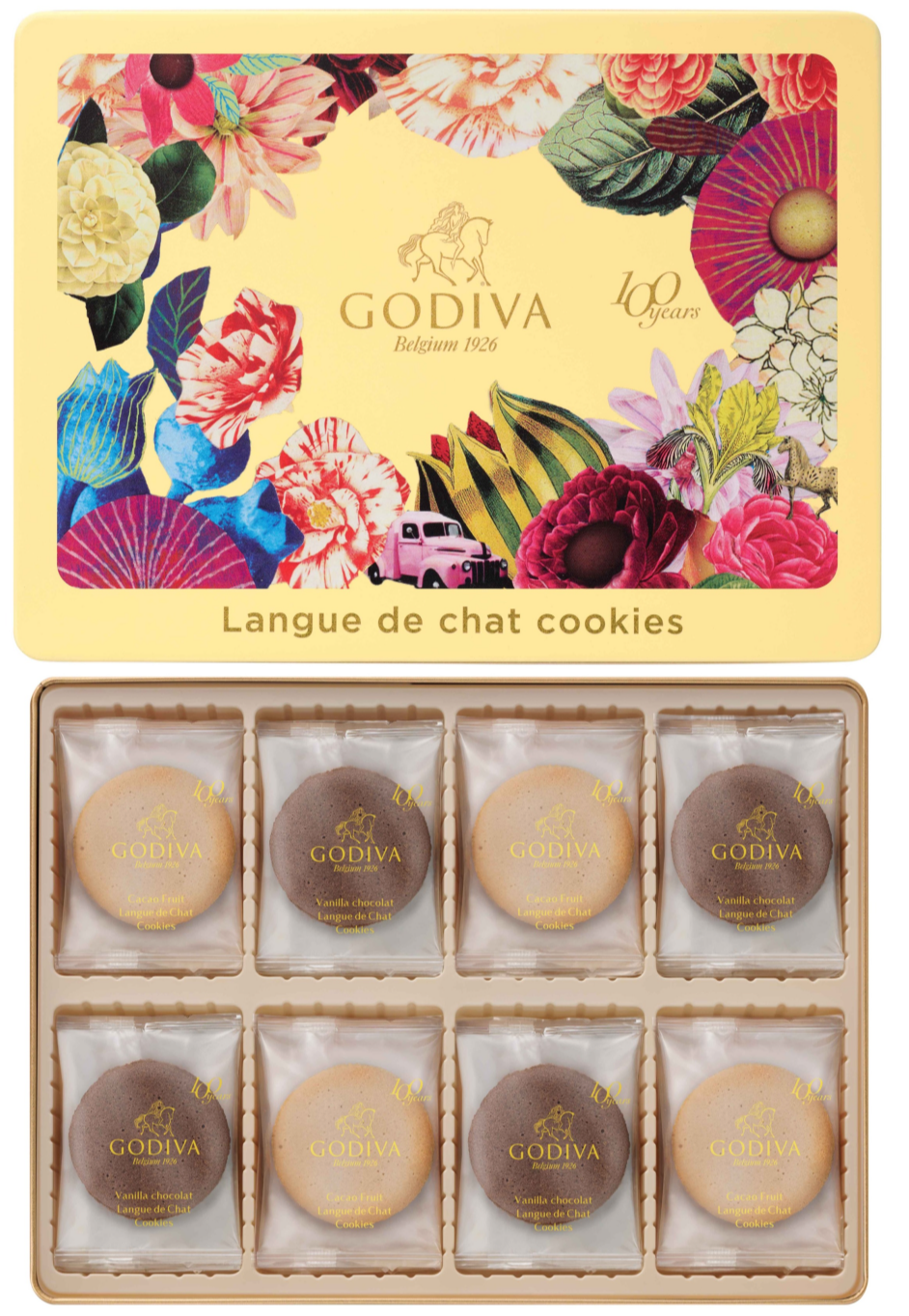 《GODIVA》【新商品❣️】🏆100周年記念限定🎖🥂100周年 ラングドシャクッキー アソートメント