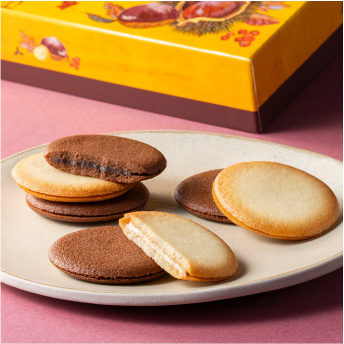 【💖新発売！！🌟☝️秋の味覚といえば…🌰！？💕🍫】🐿可愛い秋♪🦌モンブランラングドシャクッキー アソートメント