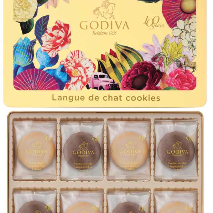 《GODIVA》【新商品❣️】🏆100周年記念限定🎖🥂100周年 ラングドシャクッキー アソートメント