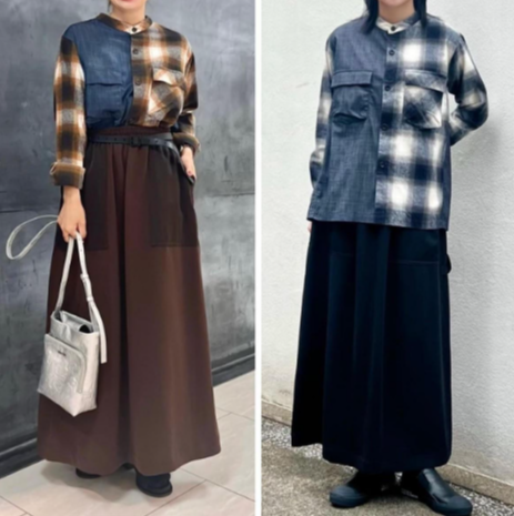 【ズッカ】秋らしい１枚を　ネルチェックシャツ