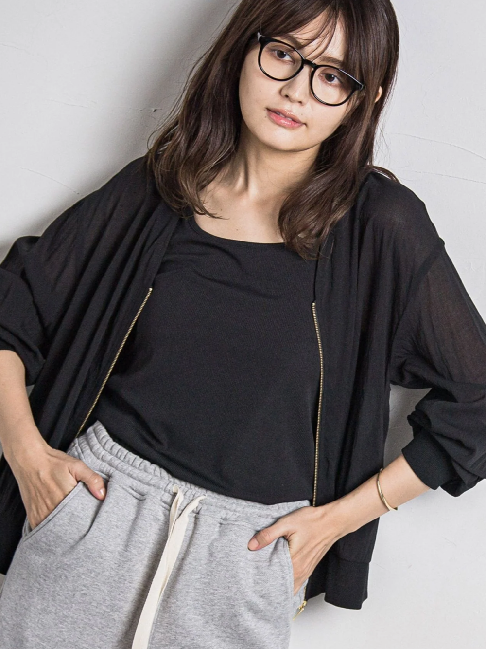シアーVネックブルゾン🌿