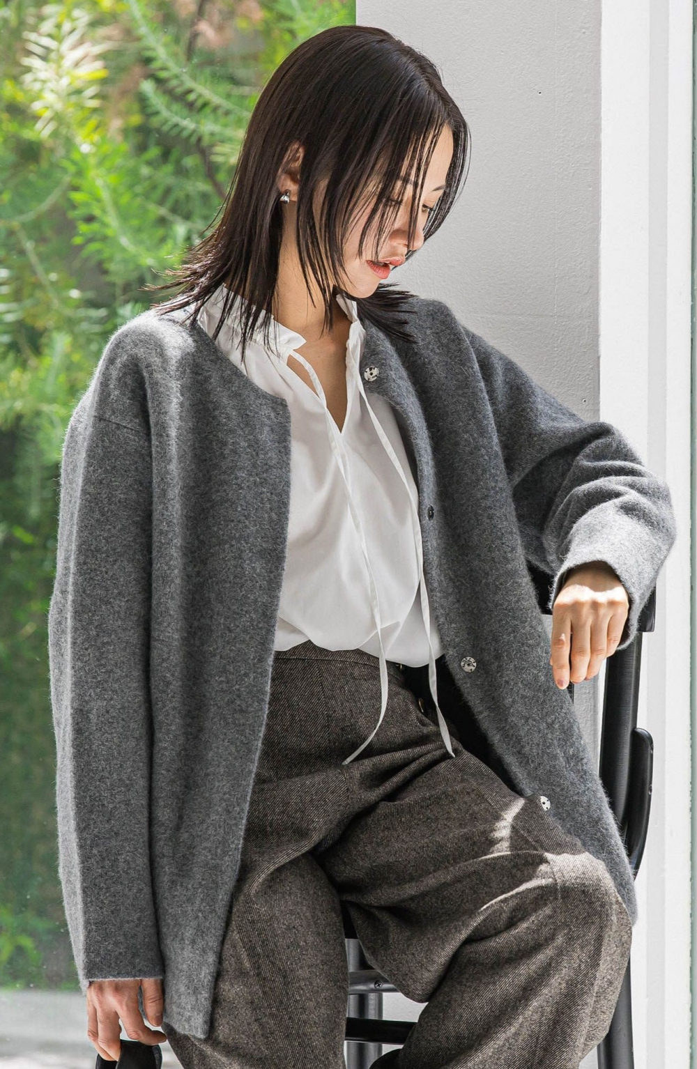 ご優待開催中！フォックス混ニットジャケット