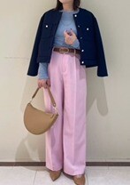 春カラーボトムス着回しコーデ