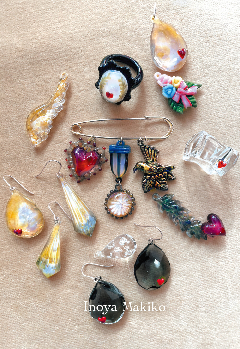 【1/9~29開催】INOYA MAKIKO一点物ガラスアクセサリー展開💐
