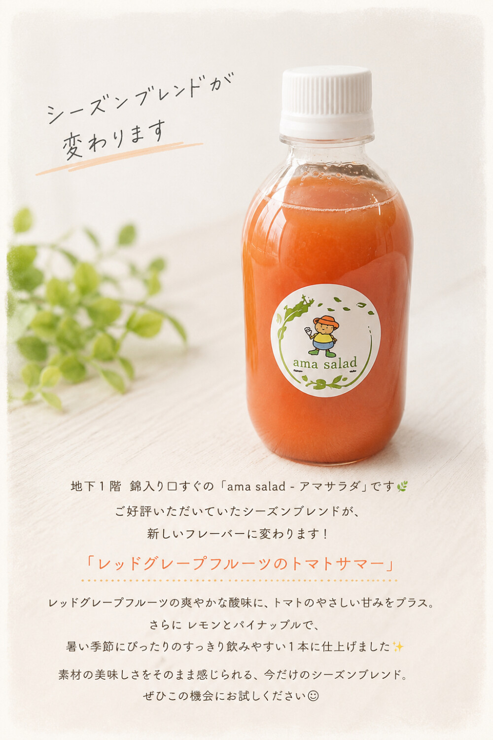 シーズンブレンドが変わります！