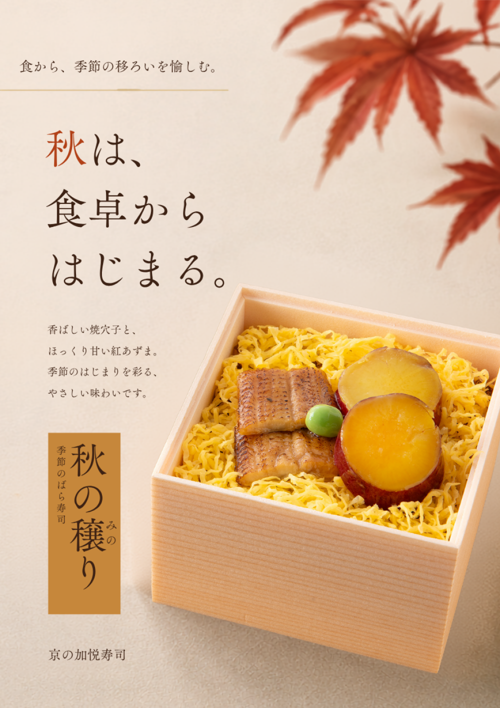 【京の加悦寿司】季節のばら寿司秋の穣り