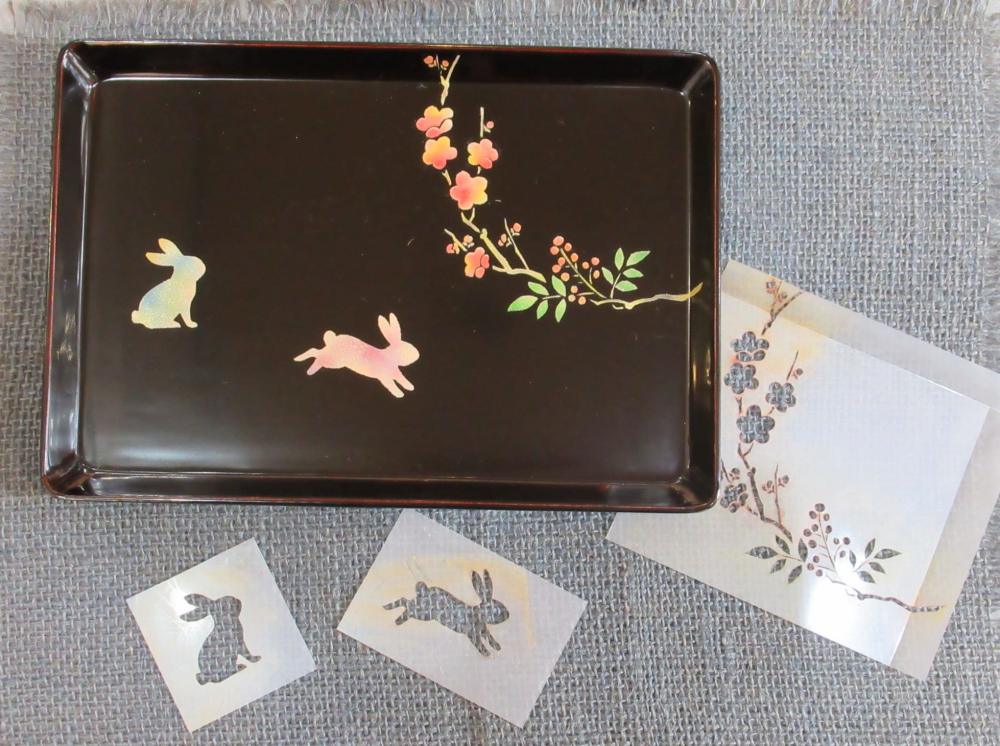 『型紙を使って金粉蒔絵体験』匠の技にふれるワークショップ 