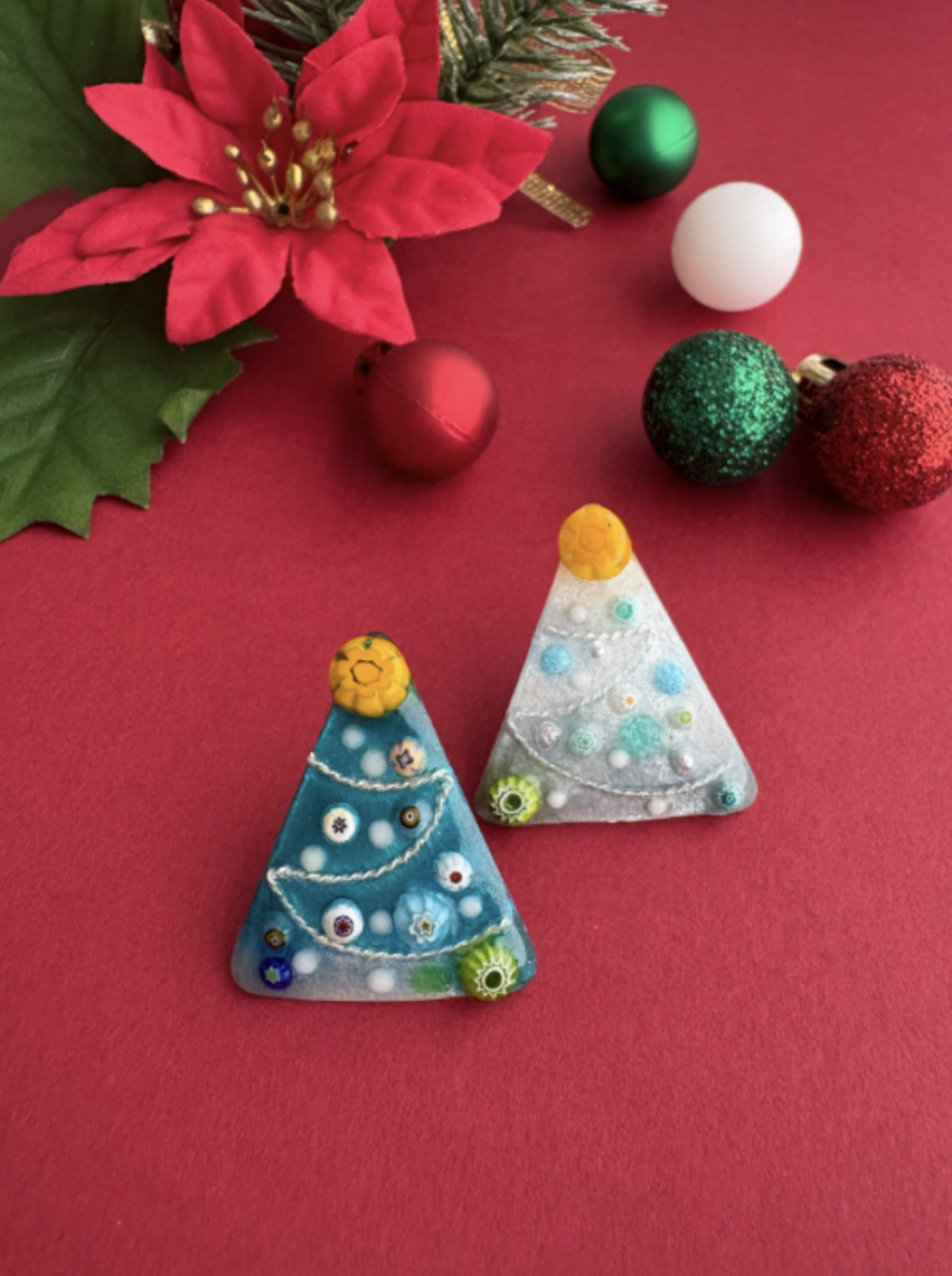 【京七宝 クリスマスツリーのピンブローチ制作】匠の技にふれるワークショップ