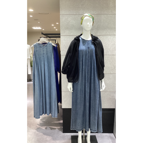 バイオシルクデニムタックフレアワンピース | マーブルヴァレー | 大丸