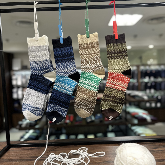 Aquascutum 紳士カジュアルソックス冬の新作🧦