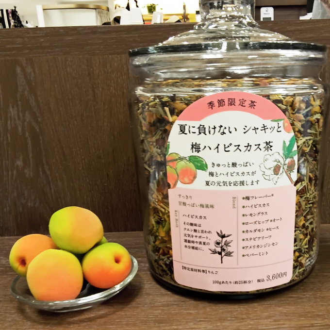 夏に負けないシャキッと梅ハイビスカス茶