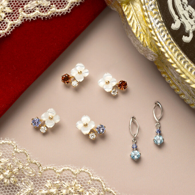 💜さり気ないカラーストーンがポイント💜